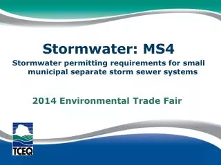 Stormwater: MS4