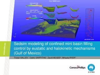 General Context 	Mini basin description and uncertainties Sedimentary filling interpretations