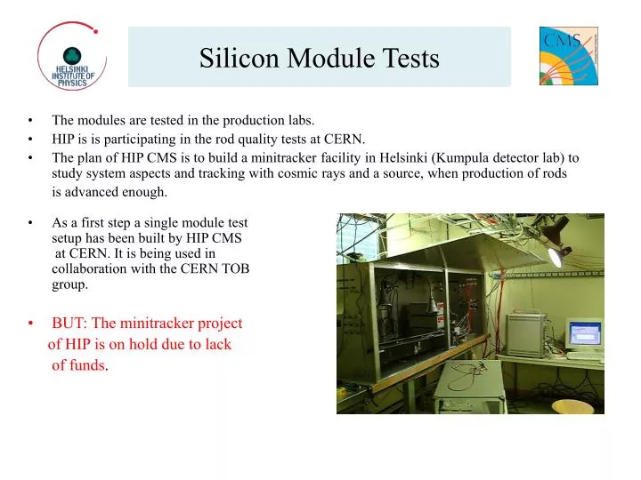 silicon module tests
