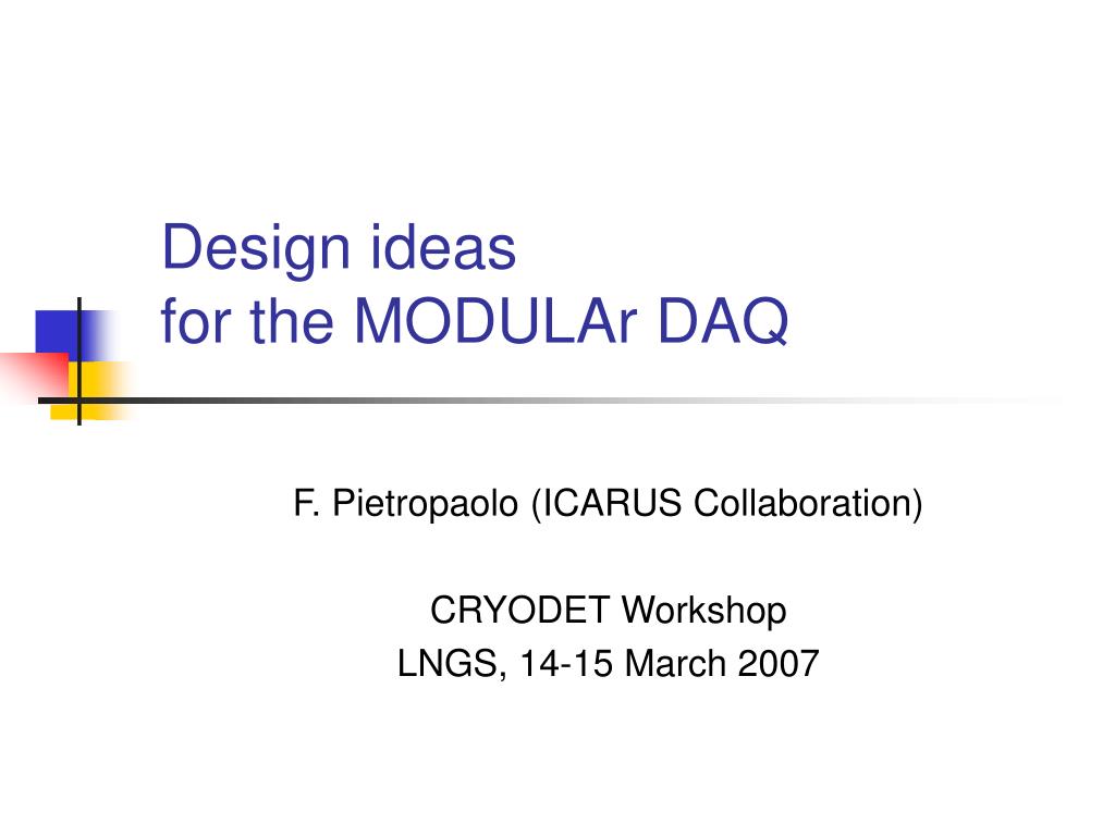 PPT - Design ideas for the MODULAr DAQ PowerPoint Presentation, free ...