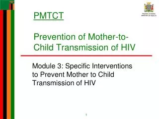 PMTCT Prevention of Mother-to-Child Transmission of HIV