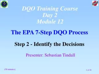 The EPA 7-Step DQO Process
