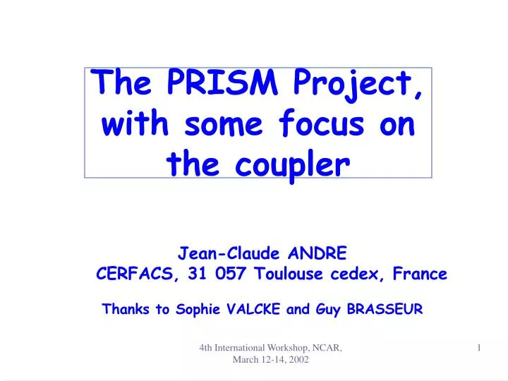 the prism project with some focus on the coupler