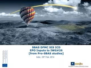 SBAS DFMC SIS ICD EPO Inputs to IWG#26 [from Pro-SBAS studies]