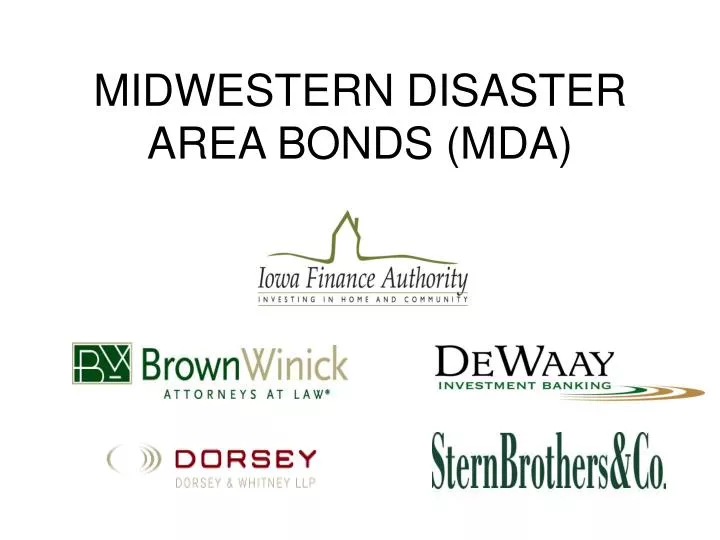 midwestern disaster area bonds mda