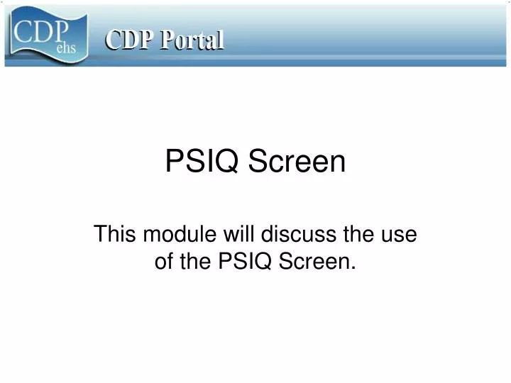 psiq screen