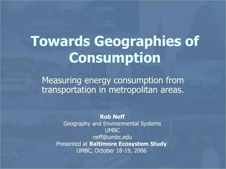 towards geographies of consumption