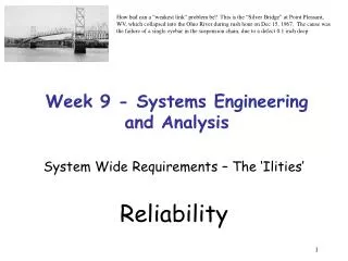 Week 9 - Systems Engineering and Analysis