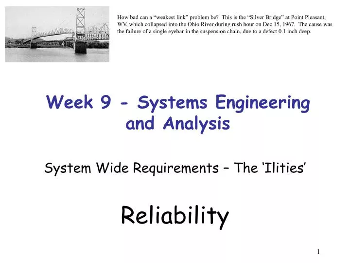 week 9 systems engineering and analysis