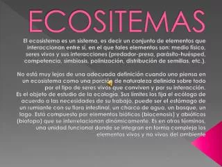 ecositemas