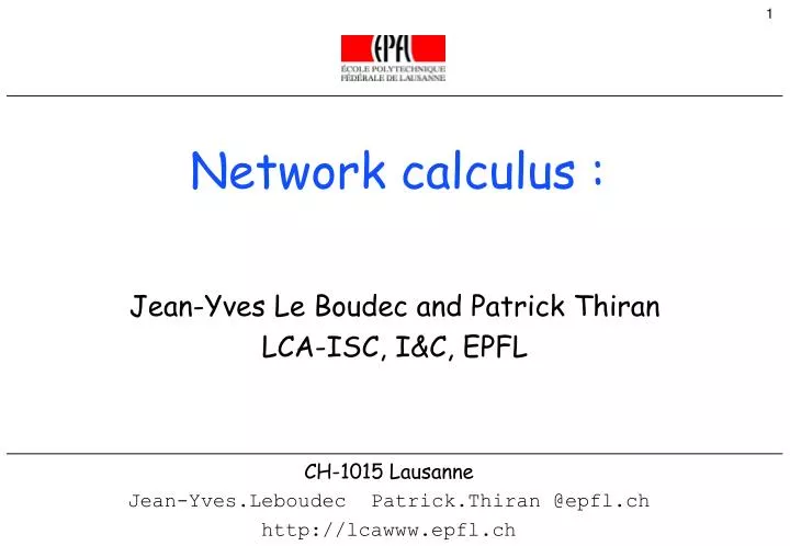 network calculus