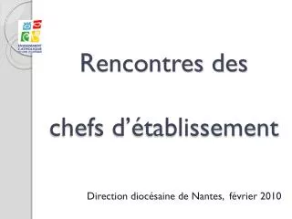 rencontres des chefs d tablissement