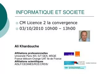 informatique et societe