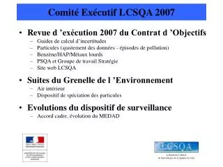 comit ex cutif lcsqa 2007