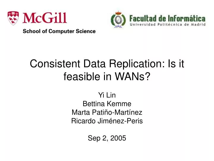 consistent data replication is it feasible in wans