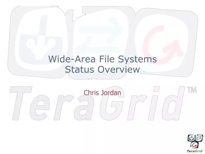 wide area file systems status overview