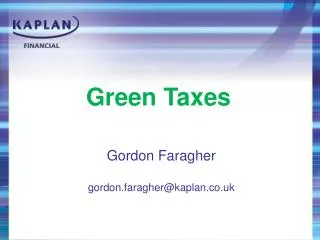 Green Taxes