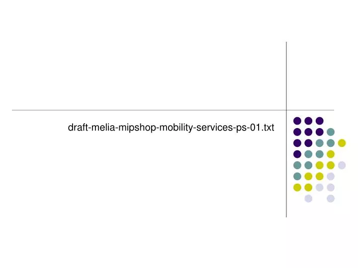 draft melia mipshop mobility services ps 01 txt