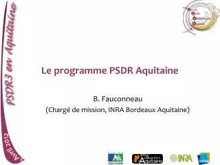 le programme psdr aquitaine