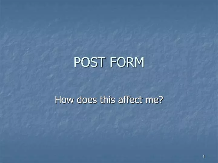 post form