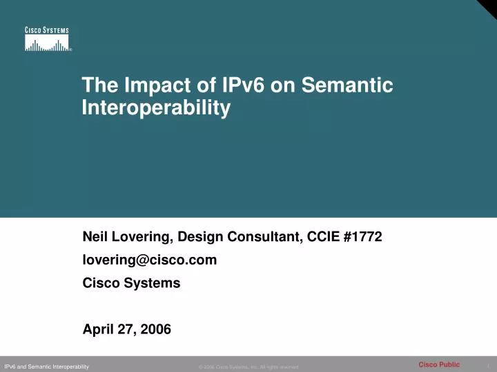 the impact of ipv6 on semantic interoperability