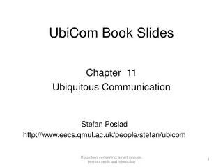 UbiCom Book Slides