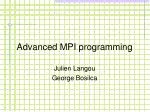 Advanced MPI programming - slide 1
