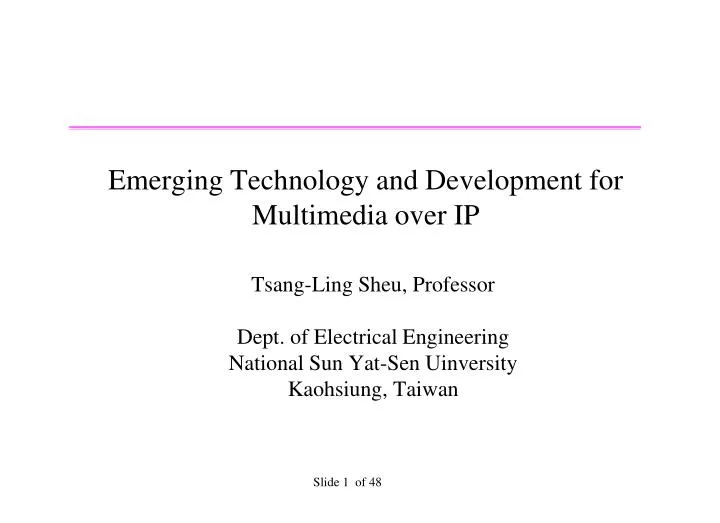 emerging technology and development for multimedia over ip