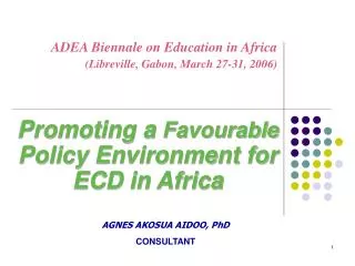 ADEA Biennale on Education in Africa (Libreville, Gabon, March 27-31, 2006)