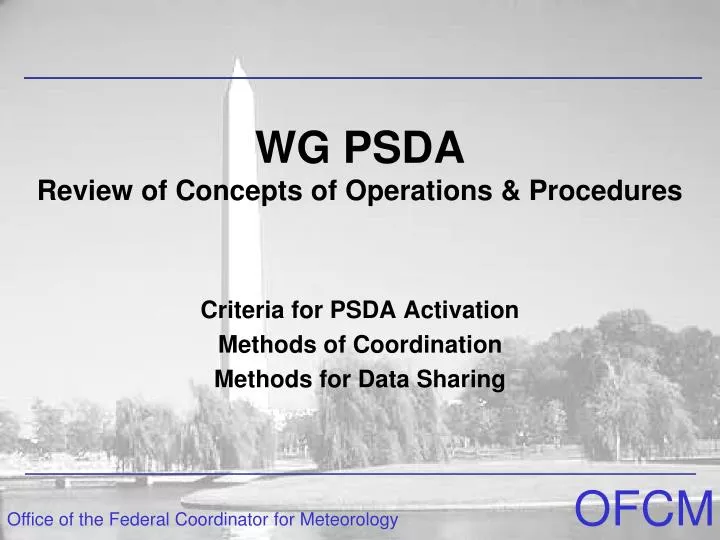 wg psda review of concepts of operations procedures