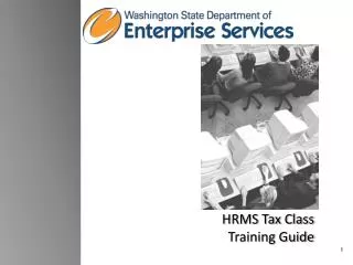 HRMS Tax Class Training Guide