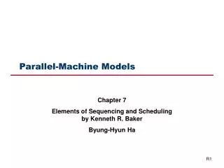 Parallel-Machine Models