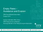 Empty Rates – Avoidance and Evasion