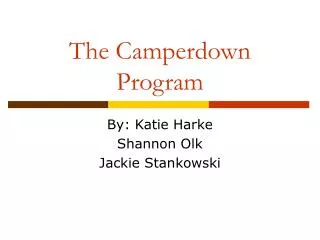 The Camperdown Program