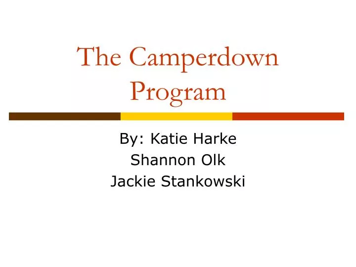 the camperdown program