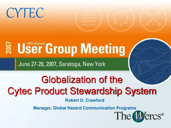 globalization of the cytec product stewardship system