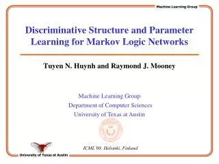 Discriminative Structure and Parameter Learning for Markov Logic Networks