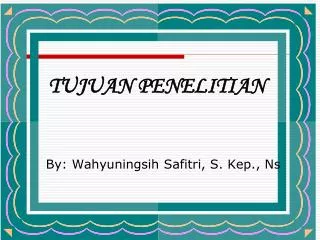 tujuan penelitian