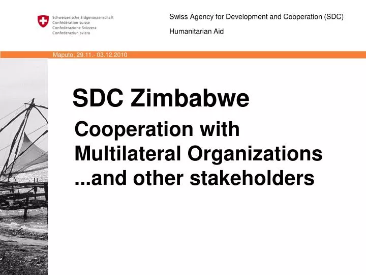 swiss agency for development and cooperation sdc humanitarian aid