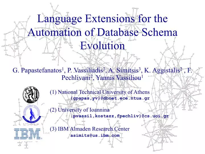 language extensions for the automation of database schema evolution