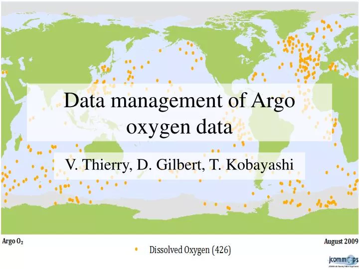 data management of argo oxygen data