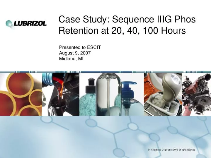 case study sequence iiig phos retention at 20 40 100 hours