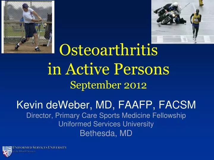 osteoarthritis in active persons september 2012