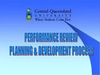 PERFORMANCE REVIEW PLANNING &amp; DEVELOPMENT PROCESS