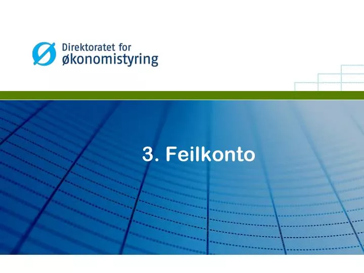 3 feilkonto