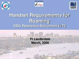 Handset Requirements for Roaming CDG Reference Document #172