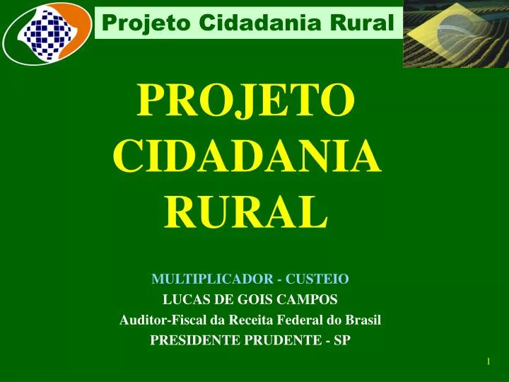 projeto cidadania rural