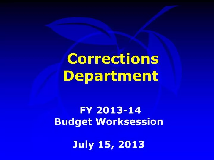 corrections department
