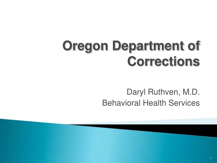 oregon department of corrections