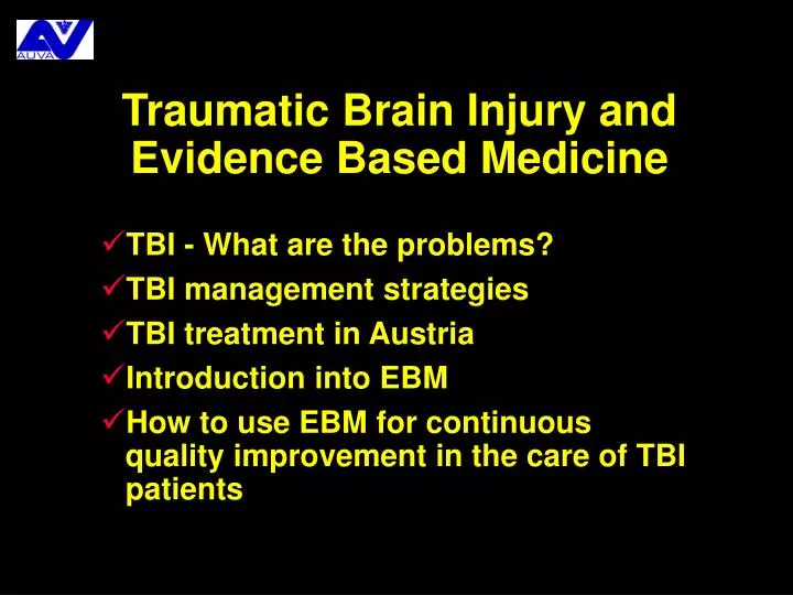 traumatic brain injury and evidence based medicine